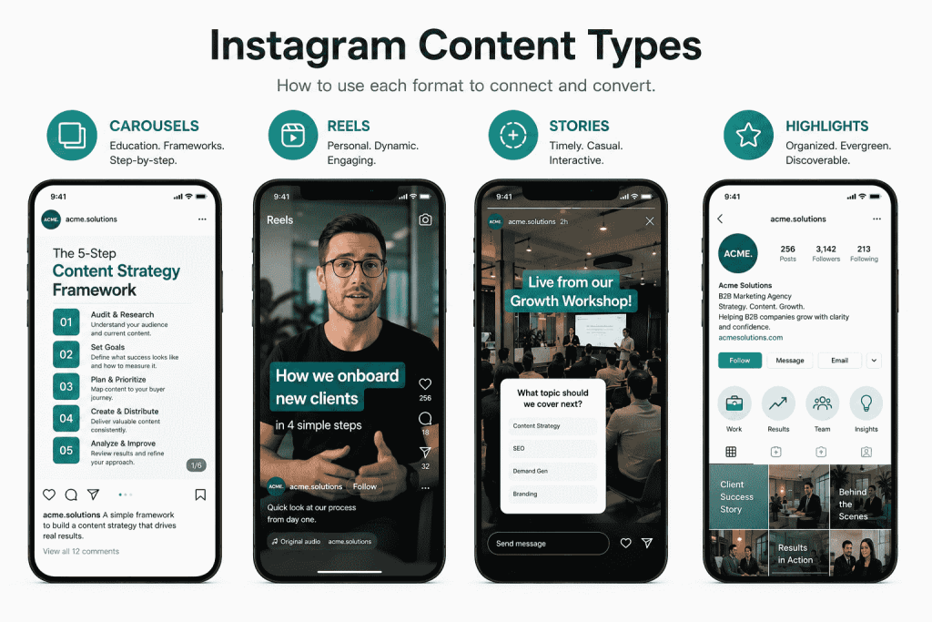 b2b instagram content ideas