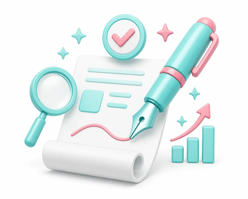 SEO copywriting services with content research, writing, and optimization